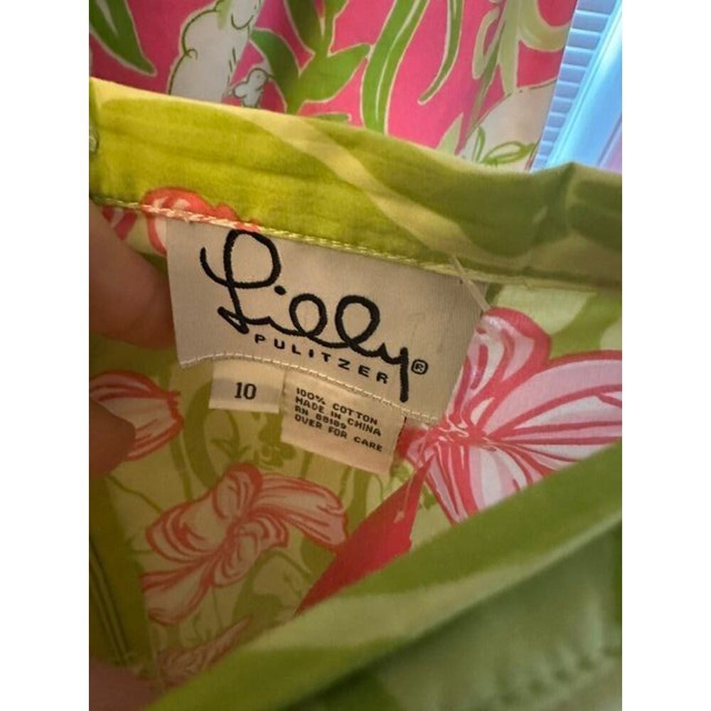 Lilly Pulitzer Vintage Maui Punch Scalloped A Line Skirt EUC Size 10 - Picture 2 of 2